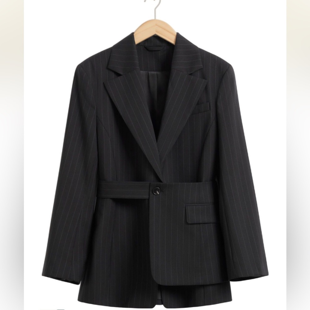& Other Stories Oversized Reconstructed Pinstripe Blazer (NWT)